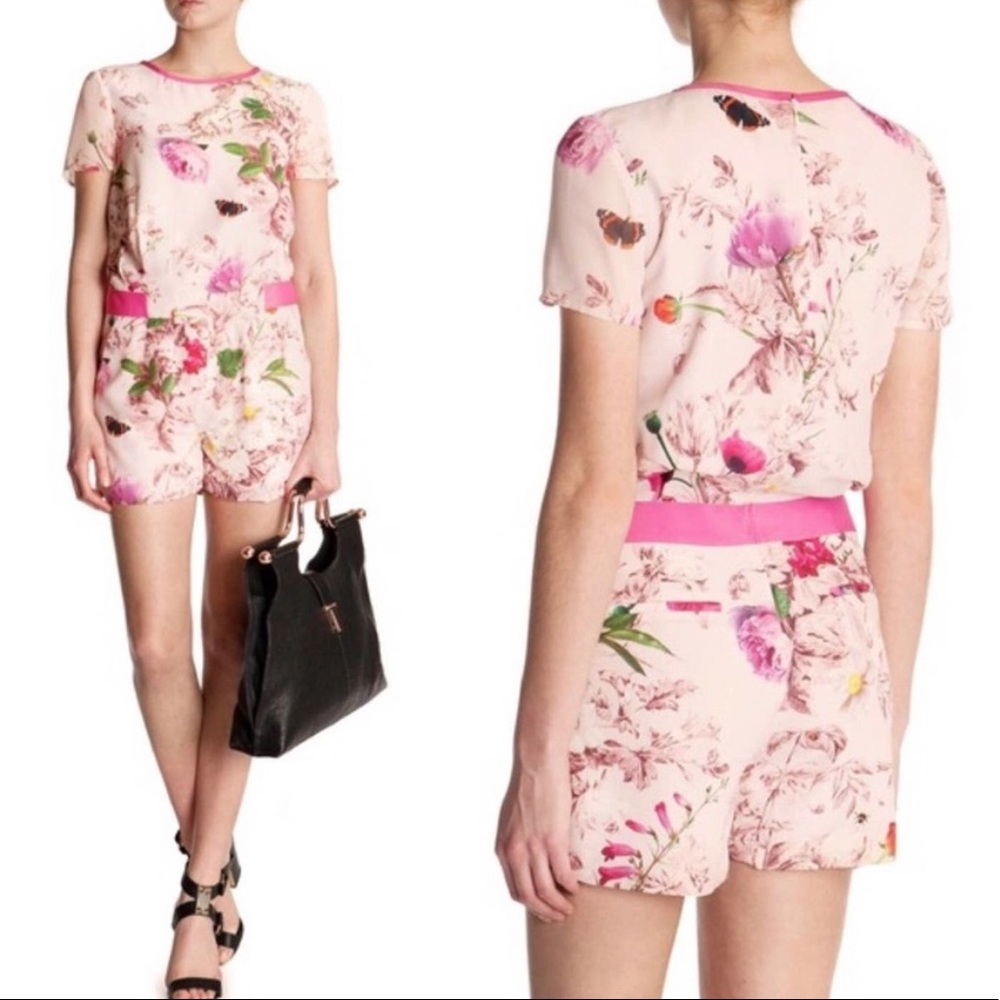 Ted Baker Light Pink Floral Romper